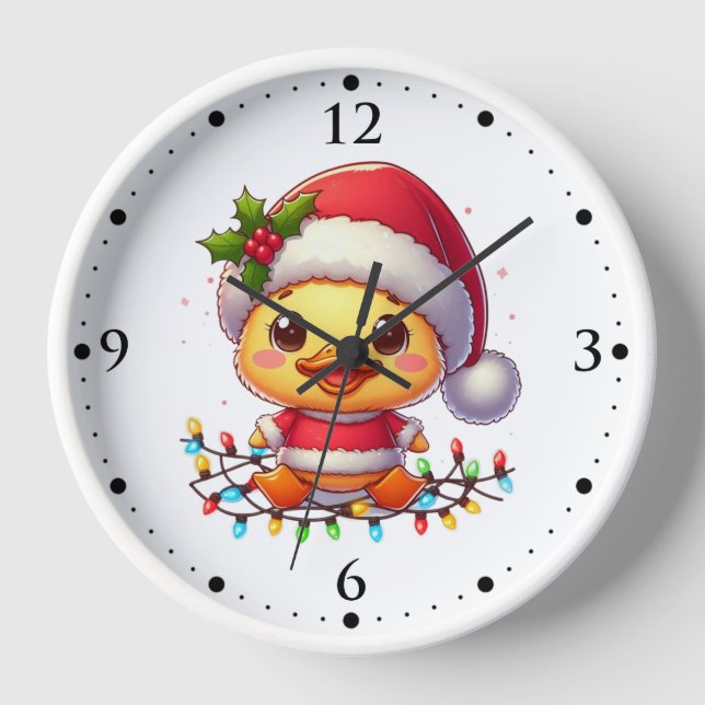 Reloj Personalizado de pato de Navidades particulares Sa (Anverso)