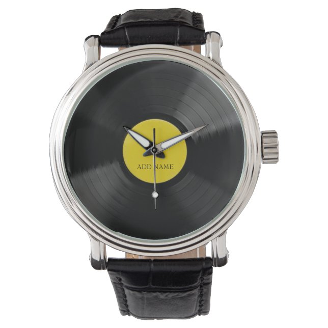 Reloj personalizado de registro de vinilo de LP (Anverso)