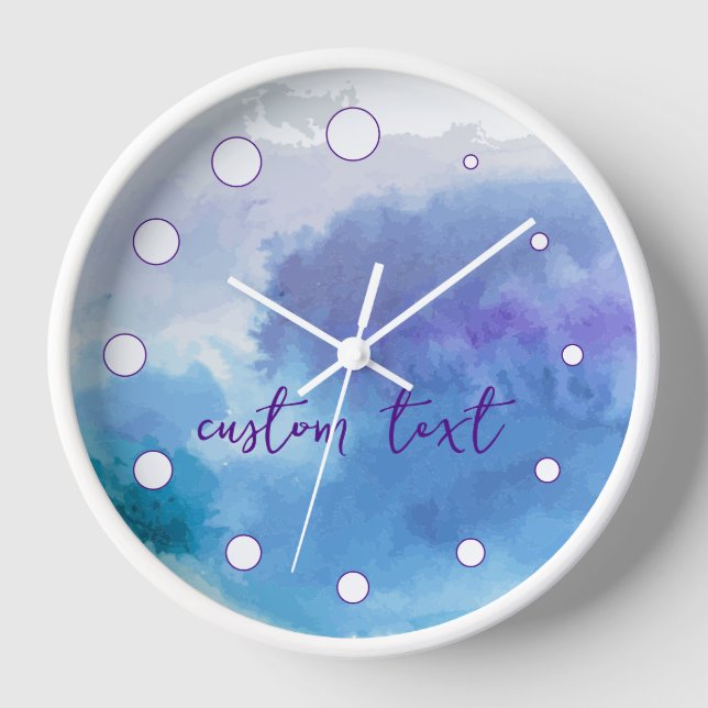 Reloj personalizado de texto personalizado con pun (Anverso)