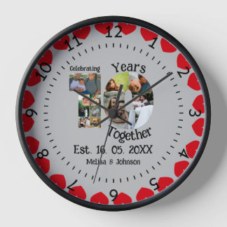 Reloj Personalizado décimo aniversario del boda 11 colla