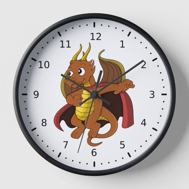 Reloj personalizado del dragón naranja (Anverso)