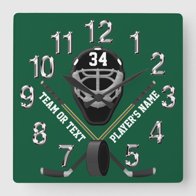 Reloj personalizado del hockey, sus COLORES y (Anverso)
