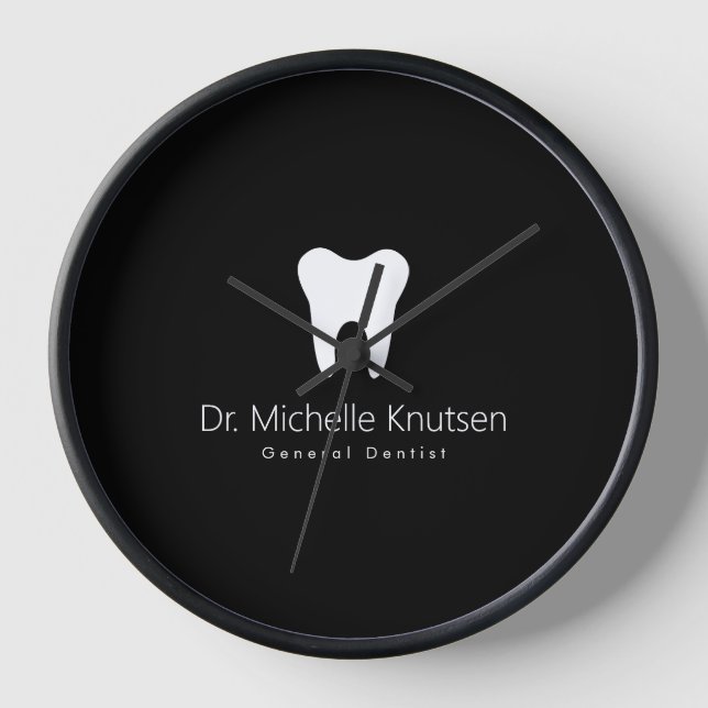 Reloj Personalizado Dentist Office Dental White Tooth Cl (Anverso)