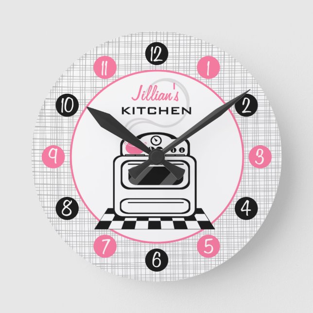 Reloj personalizado estufa retra de la cocina (Anverso)