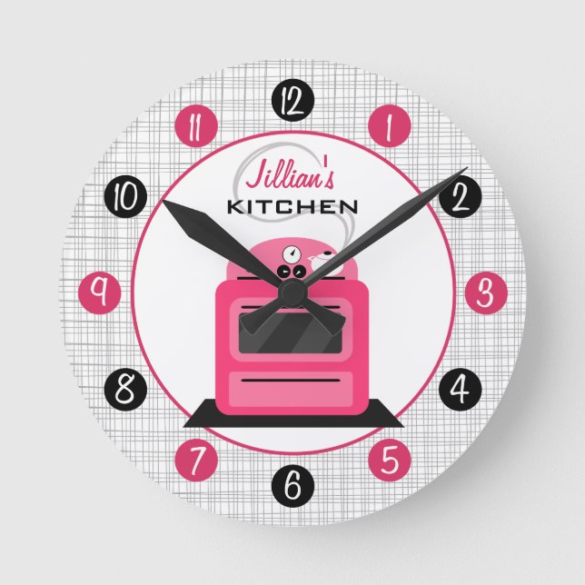 Reloj personalizado estufa retra de la cocina de (Anverso)