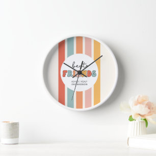 Reloj Personalizado Retro Mejor Amigos BFFs Cute Besties