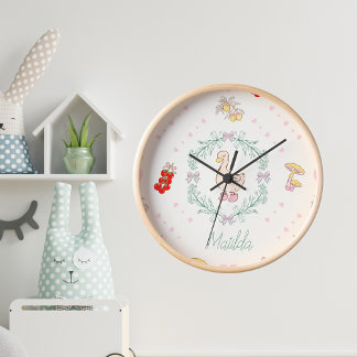 Reloj Personalizado rosado geés de tema cursi