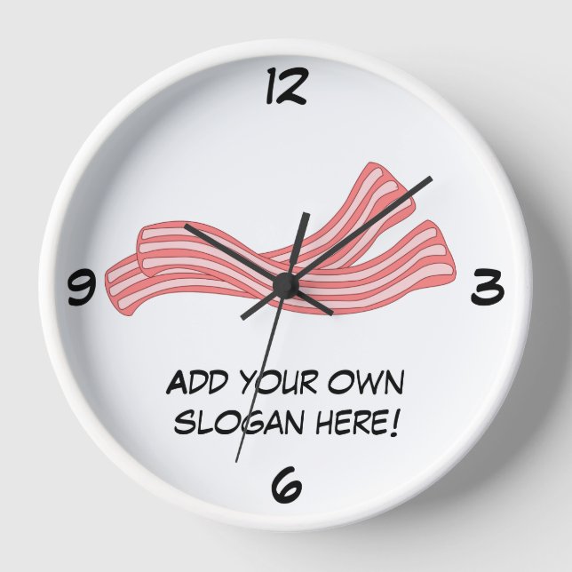 Reloj Personalizar de este gráfico de Bacon Rashers (Anverso)
