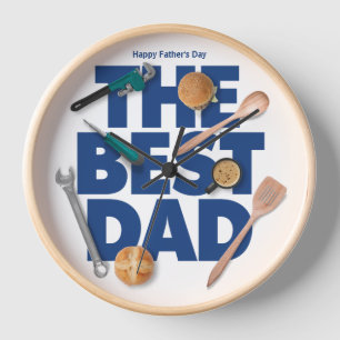 Reloj Personalizar el feliz día del padre El mejor pap