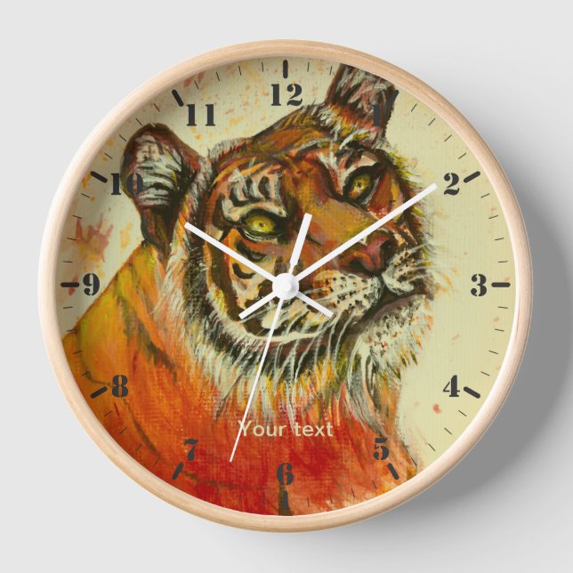Reloj Personalizar retrato de tigre 2 (Anverso)