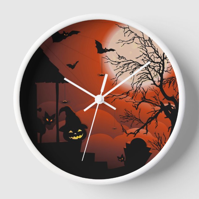 Reloj Pesadilla de la luna sangrienta de Halloween (Anverso)