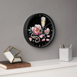Reloj Petals Pearls Prosecco Bar Lounge Cafe Cocina