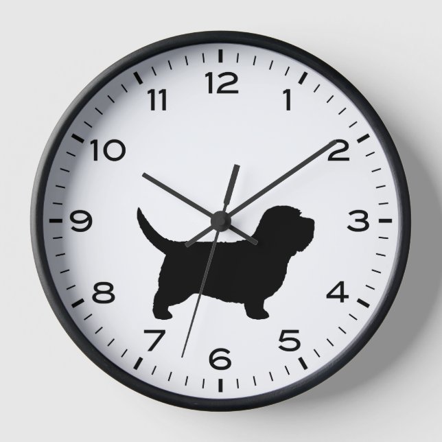 Reloj Petit Basset Griffon Vendeen PBGV Silhouette (Anverso)