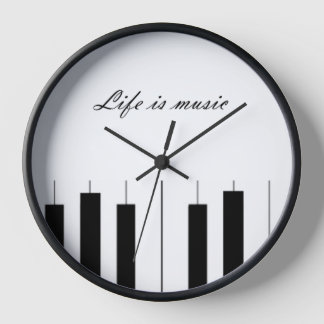 Reloj Piano klok Life is Music