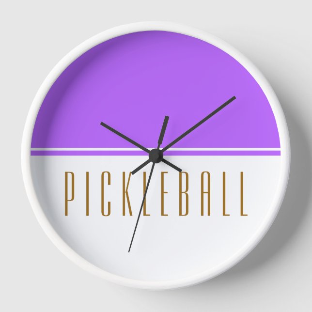 Reloj PICKLEBALL Moderno Light Color morado blanco bloqu (Anverso)