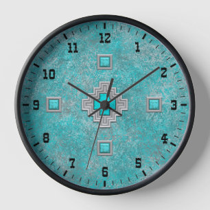 Reloj Piedra Turquesa del Suroeste Estilo Occidental Enm