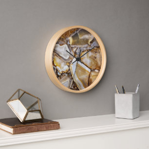 Reloj Piedras de Geoda Pulidas