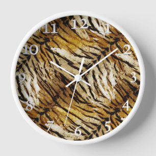 Reloj Piel de tigre, elegante, tigre, rayado, estampado 