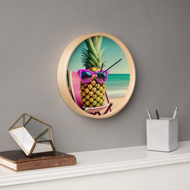 Reloj Pineapple besada por el sol (Oficina)