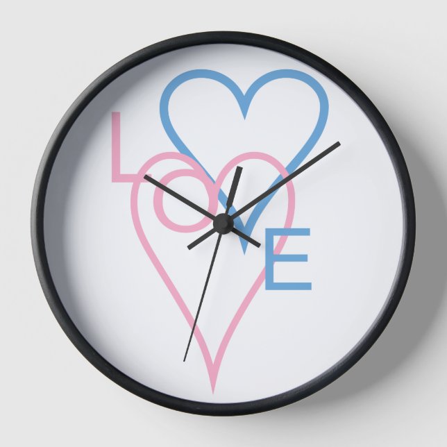 Reloj Pink & Blue Lovehearts (Anverso)