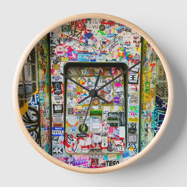 Reloj Pintura brillante, graffiti (Anverso)