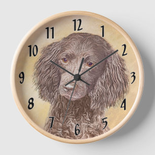 Reloj Pintura de American Water Spaniel - Arte original
