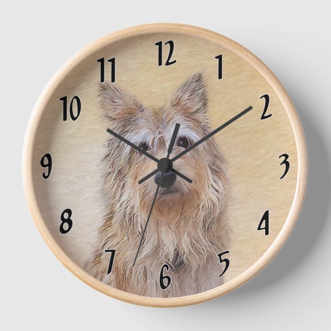 Reloj Pintura de Berger Picard - Arte de Perro Original  (Anverso)