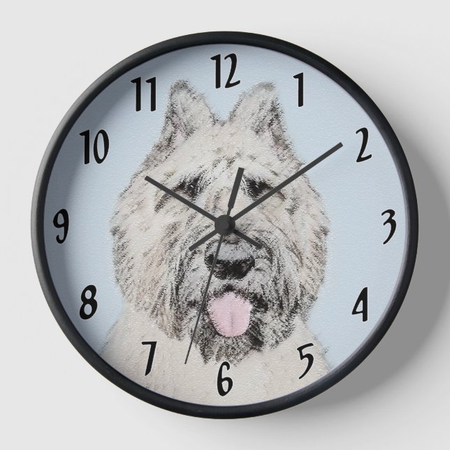 Reloj Pintura de Bouvier des Flandres - Arte original de (Anverso)