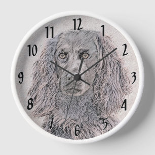 Reloj Pintura de Boykin Spaniel - Arte de Perro Original