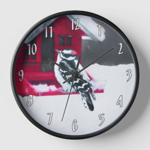 Reloj Pintura de Carpintero Pequeño - Arte Original de A