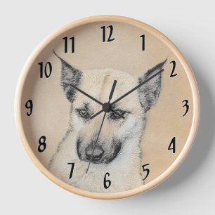 Reloj Pintura de Chinook (Orejas puntiagudas) - Arte Per