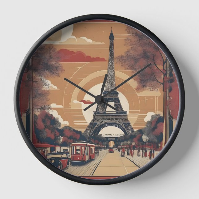 Reloj Pintura de época de París (Anverso)