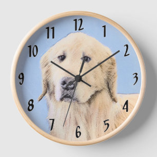 Reloj Pintura de Golden Retriever - Cute original Dog Ar