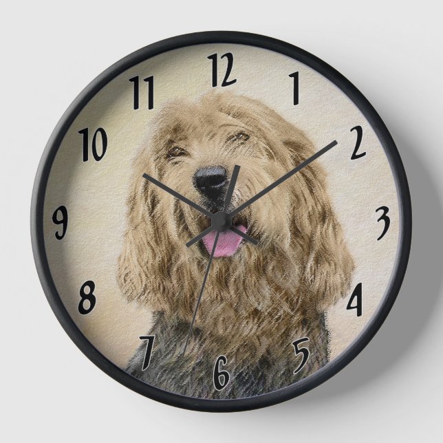 Reloj Pintura de Otterhound - Arte de Perro Original Lin (Anverso)