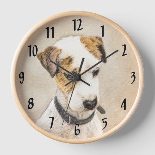 Reloj Pintura de Parson Jack Russell Terrier - Arte de P