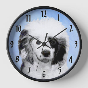 Reloj Pintura de perro de agua portugués - Arte original