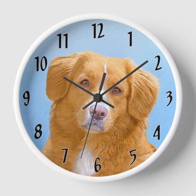 Reloj Pintura de perro de la recuperación del pato de Nu (Anverso)