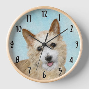 Reloj Pintura de Podengo Portugués Pequeño - Arte Origin