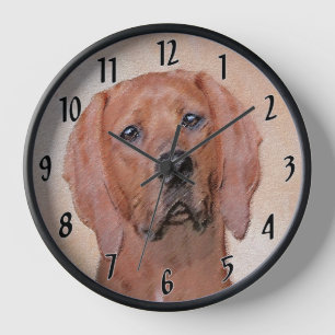 Reloj Pintura de Redbone Coonhound - Arte de perro origi