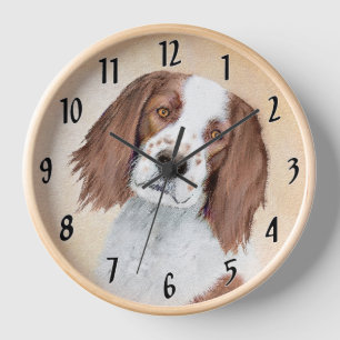 Reloj Pintura de Setter Rojo y Blanco Irlandés - Arte Or