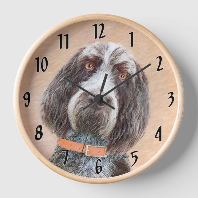 Reloj Pintura de Spinone Italiano - Arte de Perro Origin (Anverso)