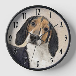 Reloj Pintura de Treeing Walker Coonhound - Arte Origina