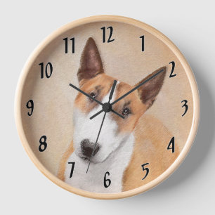 Reloj Pintura en miniatura de Bull Terrier - Arte origin