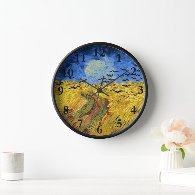 Reloj Pintura impresionista de Van Gogh Wheat Fields (Hogar)