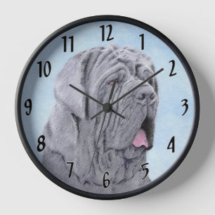 Reloj Pintura Neopolitana de Mastiff - Arte Perro Origin