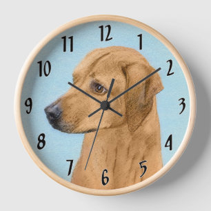 Reloj Pintura Ridgeback Rhodesiana - Arte Perro Original