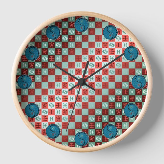 Reloj Piscis & Tigre de Agua (Anverso)