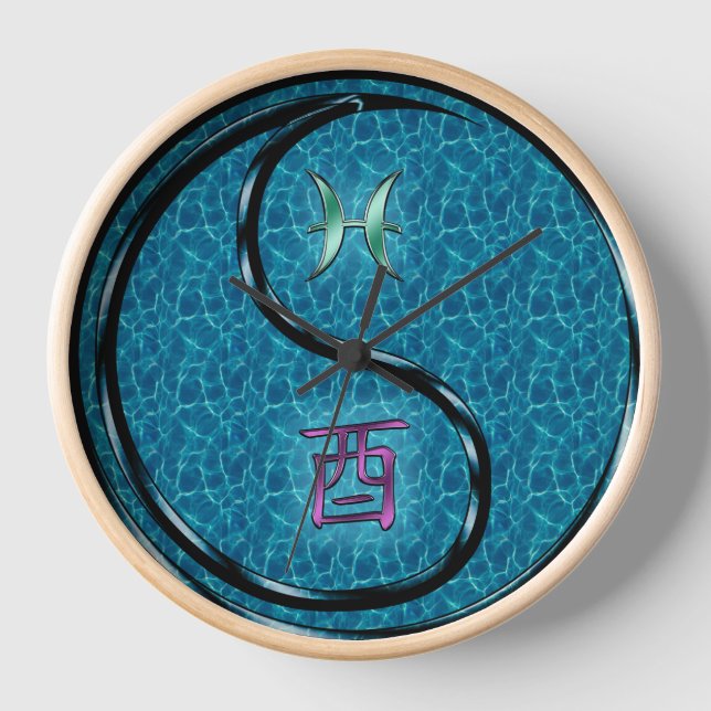 Reloj Piscis y Gallo de Agua (Anverso)