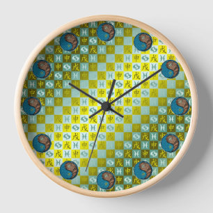 Reloj Piscis y Mono de Tierra