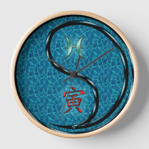 Reloj Piscis y Tigre de Agua